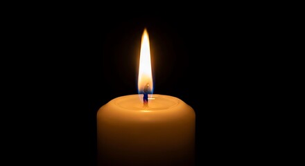 Candle Flame Light Glowing Wax Object Still Life Burn Symbol Hope Peace Religion Memorial Fire Romantic Single Burning Spirituality Isolated