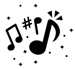 Music icon set on white background. For smart phone app to listen and download songs. Vector illustration 