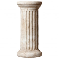 Ancient architectural column stands alone, enduring time's passage.