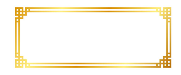 gold chinese rectangle frame © KEN111