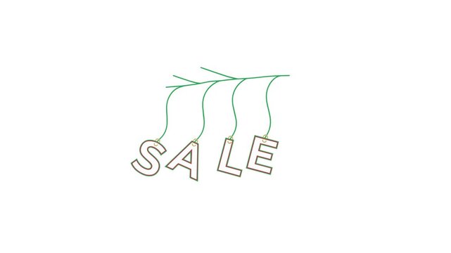 Christmas Tree Branch Sale Animation Video