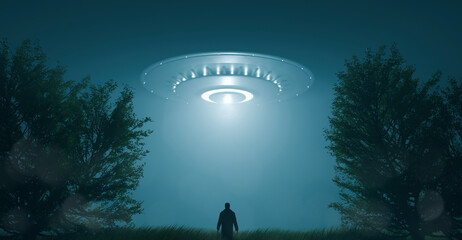 Man encountered a UFO in the forest. © Artur Didyk