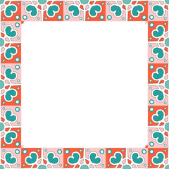 Colorful Geometric Tile Frame
