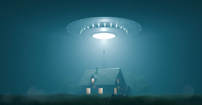UFO abducts a man from his home.