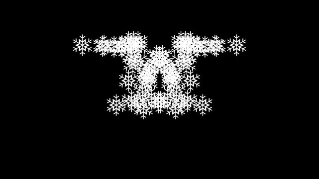 Snowflake Path Motion Animation Loop