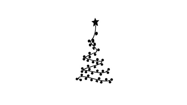 Christmas Tree Icon Animation Video