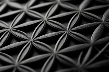 Fototapeta premium Оriginal Flower of Life pattern captured as a close-up photograph, AI generated
