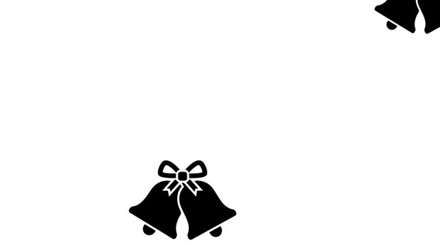 Christmas Bell Falling and Bounce Animation