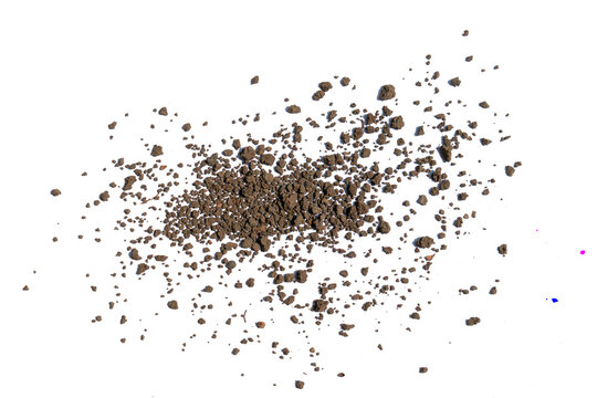 soil, dirt explosion isolated image