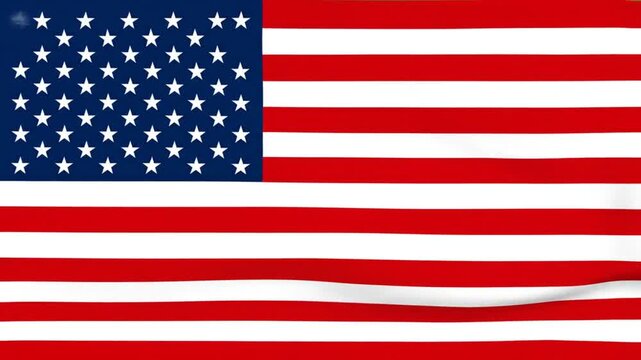 American flag waving on green screen background for patriotic visuals