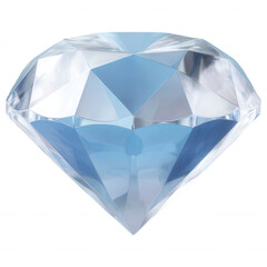 A faceted gemstone with high clarity reflects light beautifully.
