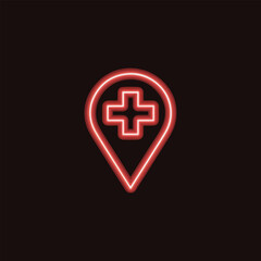 Obraz premium Switzerland flag location pin icon design