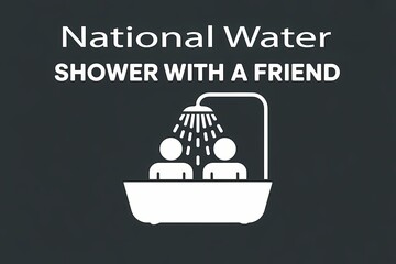 National Water Shower With a Friend Day Concept Promoting Fun, Friendship and Water Awareness