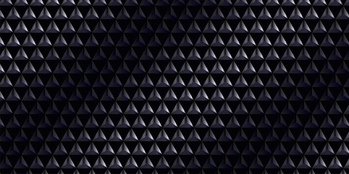 Abstract 3D Triangular Prism Wall with Parametric Metallic Facets