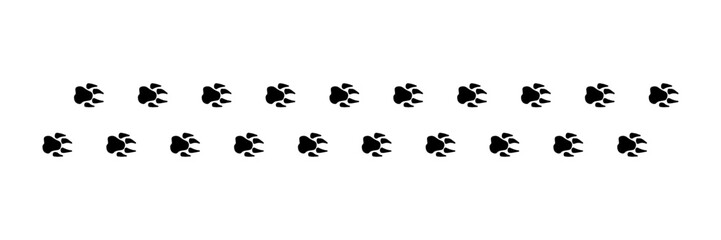 Fototapeta premium paw print trail