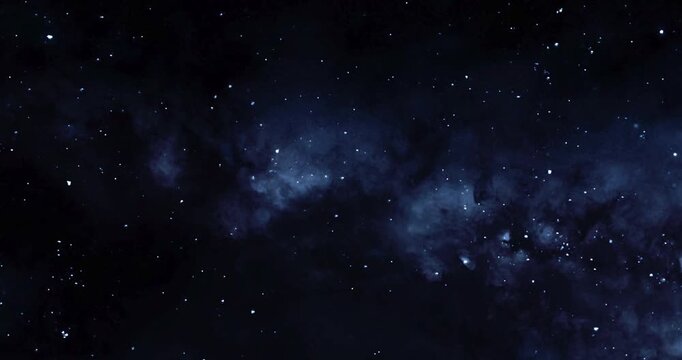 Colorful galaxy landscape video with 3d milky way in space