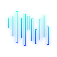 Fototapeta premium neon outline music wave