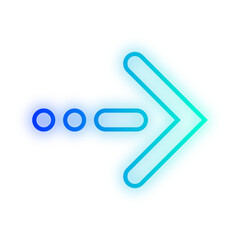 Obraz premium neon dot art arrow