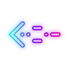 Obraz premium neon dot art arrow