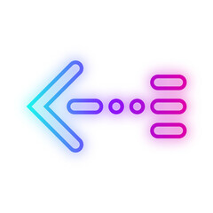 Obraz premium neon dot art arrow