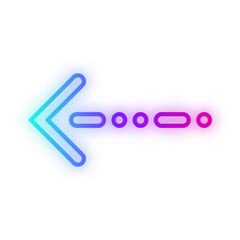 Obraz premium neon dot art arrow