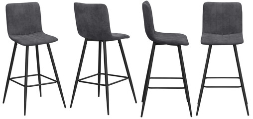 Fototapeta premium Bar stool. Interior element. Isolated from the background. From different angles