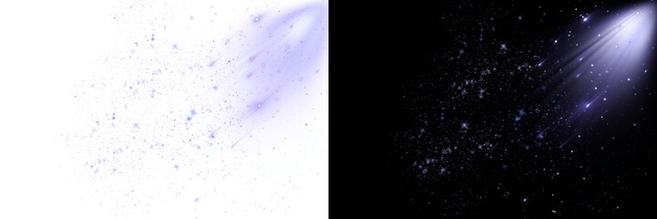 Obraz premium Sunrays light flare with sparkling stars