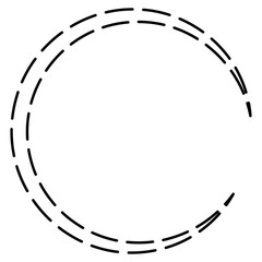 Fototapeta premium dashed round frame