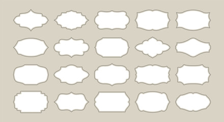 Badge icon Frame border tag vector stock illustration