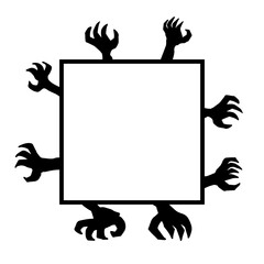 Fototapeta premium creepy hand frame