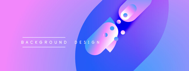 Fototapeta premium Abstract gradient background. Pink, purple, blue hues blend smoothly. Modern design elements create dynamic visual impact.