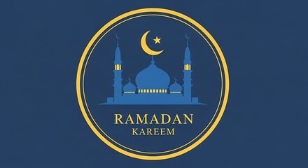 Ramadan Kareem Islamic Holiday Logo Design.