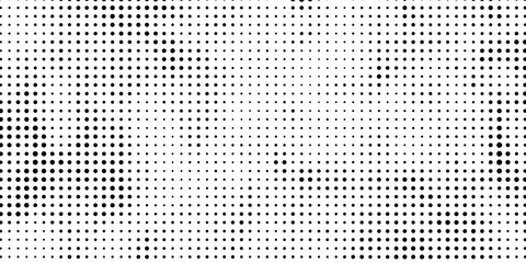 Black and white halftone dot texture with organic scattered pattern and large white space, perfect for minimalist and editorial design
