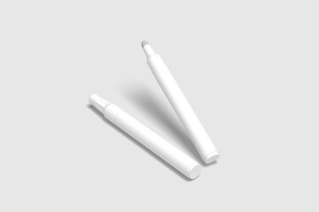 Fototapeta premium Blank Paint Marker Mockup with white background, 3d rendered