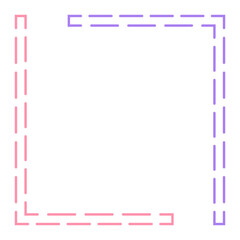 Obraz premium dashed square frame