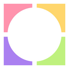 colorful geometric frame © KEN111