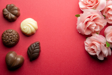 Elegant chocolate assortment for romantic celebration