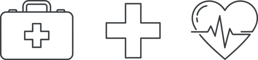 Obraz premium Medical icons representing health and care