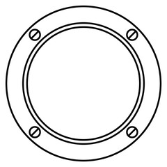 Obraz premium circle frame with screw