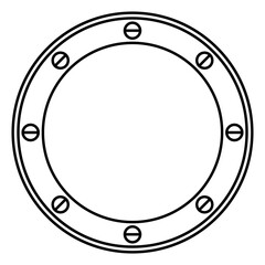 Naklejka premium circle frame with screw
