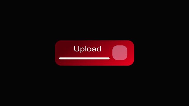 Upload Button Graphic on Dark Background for Digital Interfaces Animated Motion Graphic