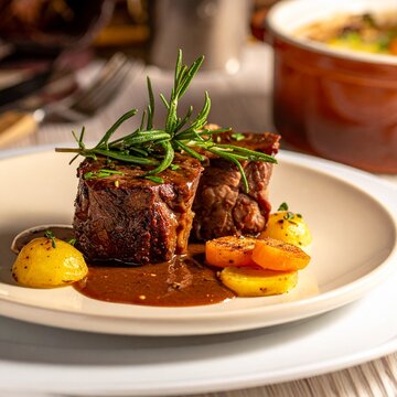Tournedos of Beef with Cocotte Potatoes