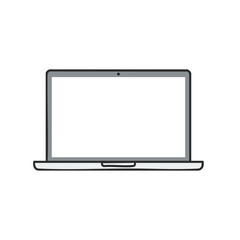 Simple Line Art Laptop Illustration