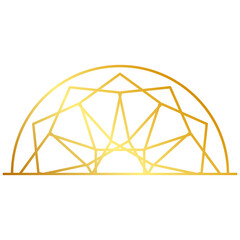 gold arc geometric pattern