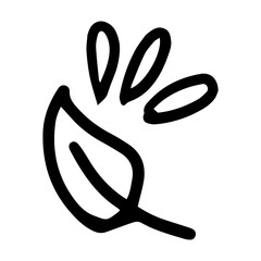 doodle leaf element