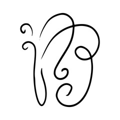 Obraz premium line art butterfly