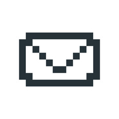 Obraz premium pixel message icon