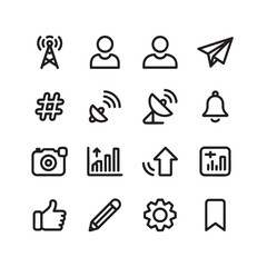 Minimal Monoline UI/UX Icon Set Clean Outline Interface Symbols