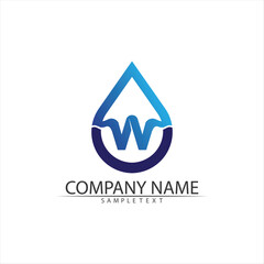 Water drop Logo Template vector