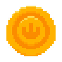 Fototapeta premium pixel crown coin